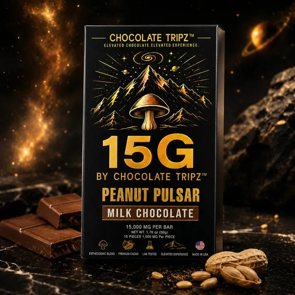 15G by Chocolate Tripz Peanut Pulsar, milk chocolate.