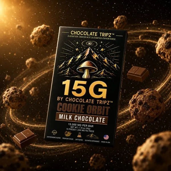 15G by Chocolate Tripz Cookie Orbit, milk chocolate.