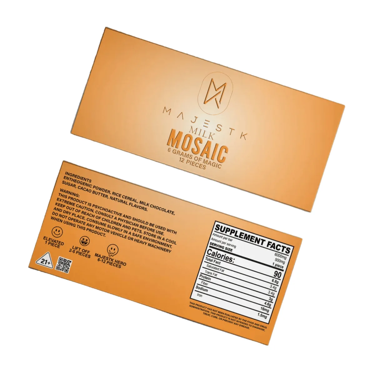MAJESTK chocolate bar box.