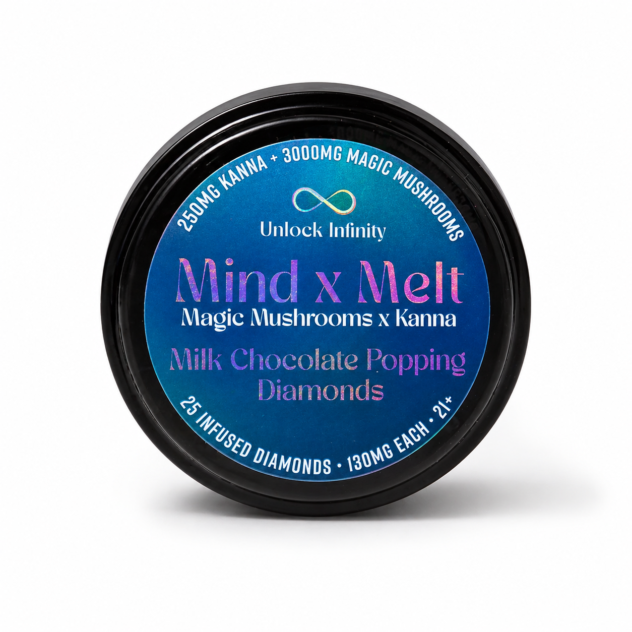 Mind × Melt Popping Diamonds — clean white seamless