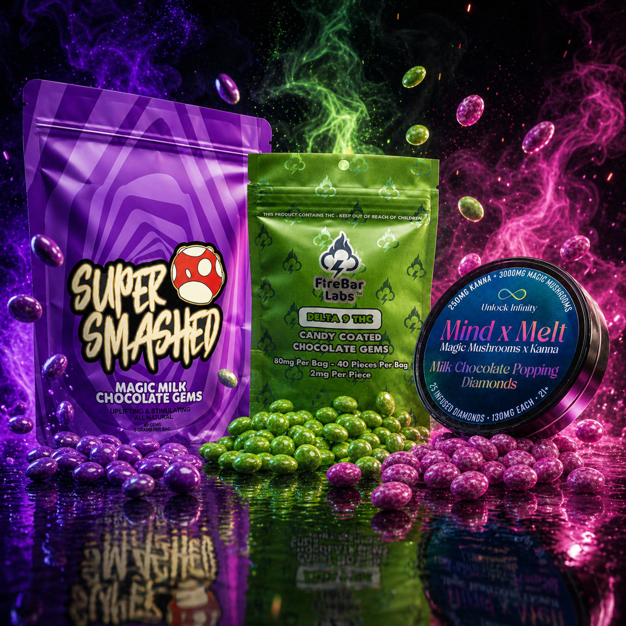 Candy-Coated Variety Pack — D9 + Magic Gems trio